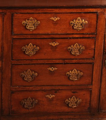 English Oak Dresser with Plate Rack, Early 18th Century-HPU-957377