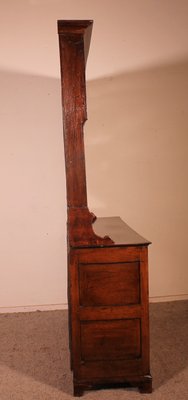 English Oak Dresser with Plate Rack, Early 18th Century-HPU-957377