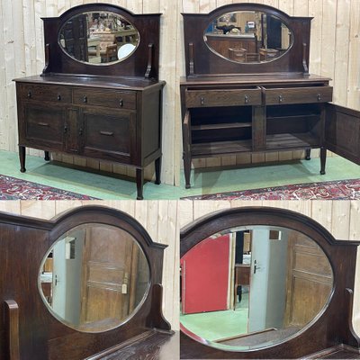 English Oak Serving Trolley, Early 20th Century-QYF-974892