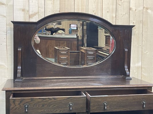 English Oak Serving Trolley, Early 20th Century-QYF-974892