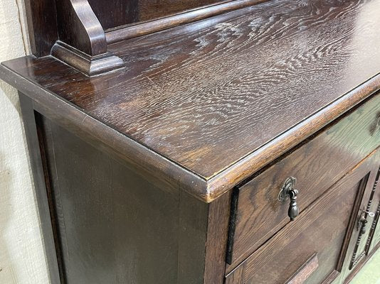 English Oak Serving Trolley, Early 20th Century-QYF-974892