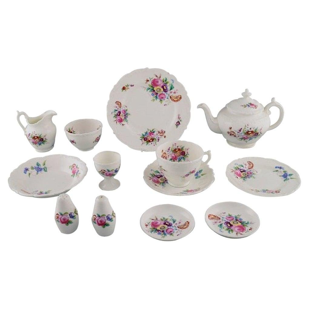 English Porcelain Breakfast Tea Service, Set of 13