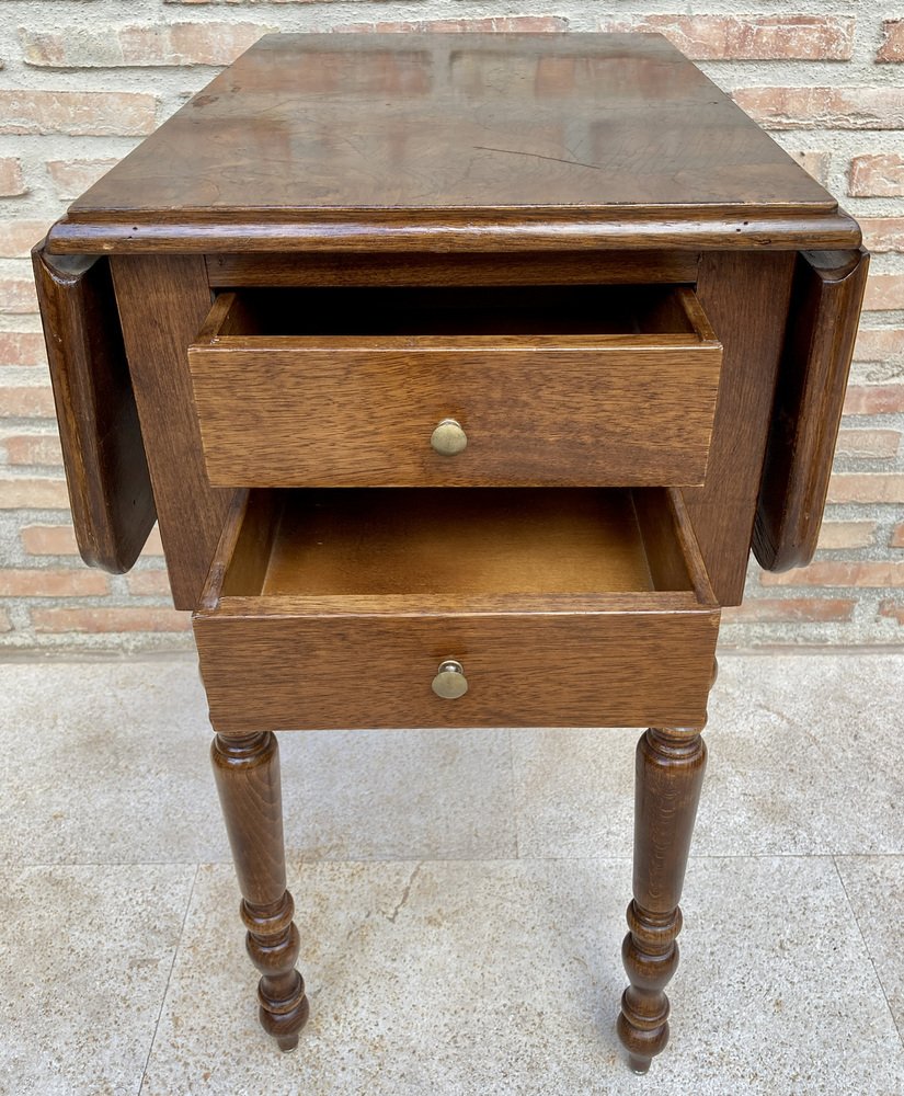 English Regency Walnut Table with Wings, 1890s