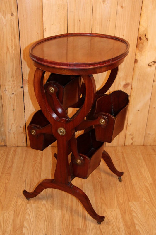 English Revue Door Table in Mahogany, 1890s