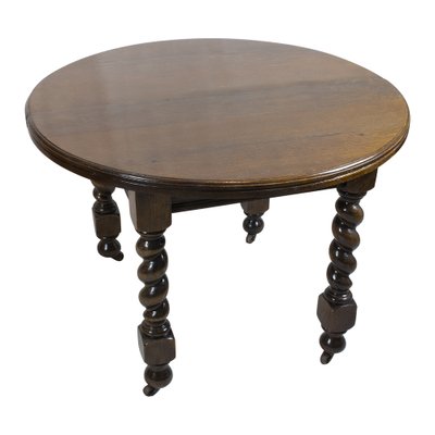 English Round Oak Extendable Table, 1880s-WFJ-1162070