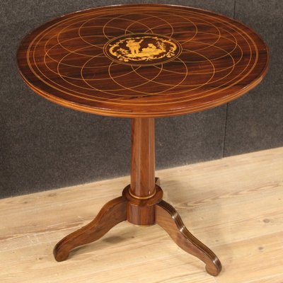 English Side Table in Inlaid Wood, 1950s-RP-1797044