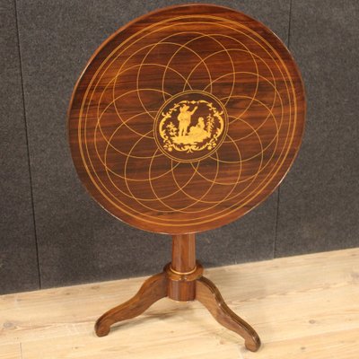 English Side Table in Inlaid Wood, 1950s-RP-1797044