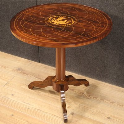 English Side Table in Inlaid Wood, 1950s-RP-1797044