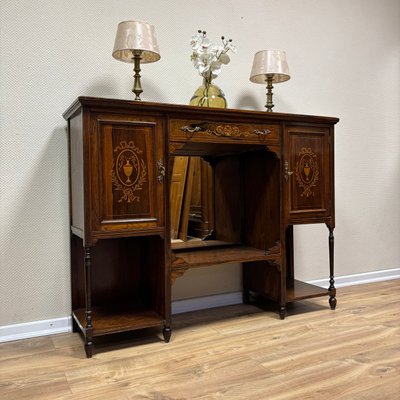 English Sideboard in Rosewood with Boxwood Inlay, 1900-ALF-2033466