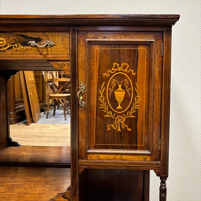 English Sideboard in Rosewood with Boxwood Inlay, 1900-ALF-2033466