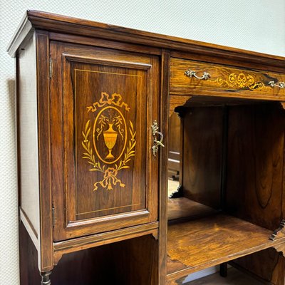 English Sideboard in Rosewood with Boxwood Inlay, 1900-ALF-2033466