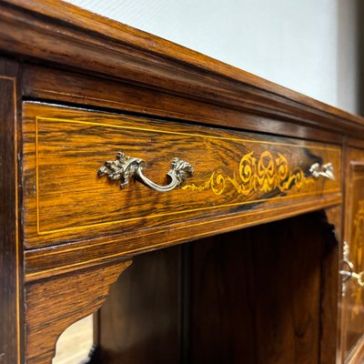 English Sideboard in Rosewood with Boxwood Inlay, 1900-ALF-2033466