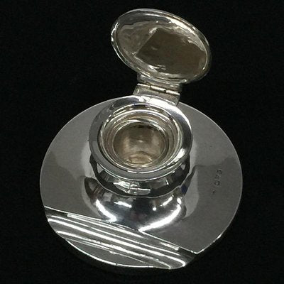 English Silver Capstan Inkwell by Cohen & Charles, Chester, 1908-UCH-1224698