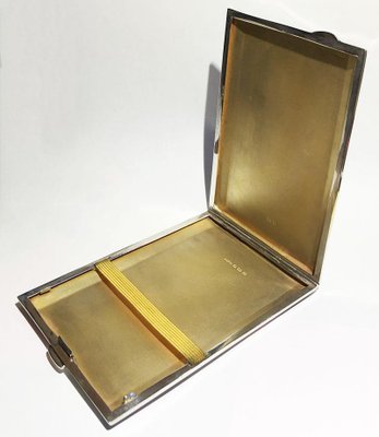 English Silver Cigar Case by Joseph Gloster Ltd, Birmingham, 1949-UCH-1224511