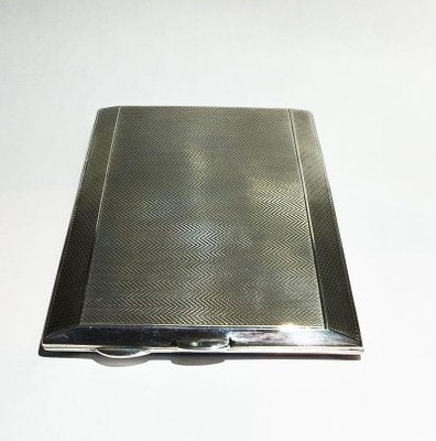 English Silver Cigar Case by Joseph Gloster Ltd, Birmingham, 1949-UCH-1224511