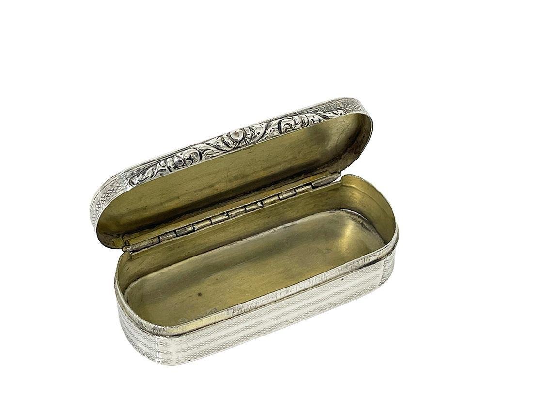 English Silver Horse Racing Snuff Box, Birmingham, 1829