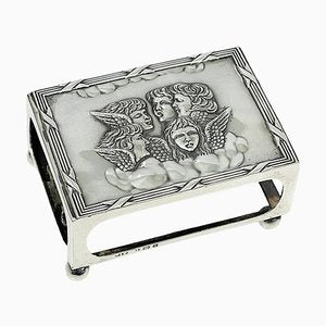 English Silver Match Box Cover by Henry Matthews, 1903-UCH-1820469