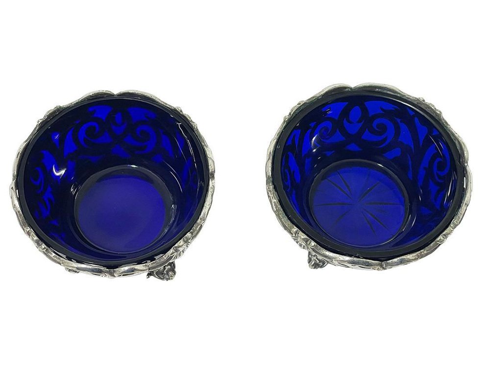 English Silver Plated Salt Cellars attributed to Henry Wilkinson, Sheffield, 1872, Set of 2-UCH-1773110