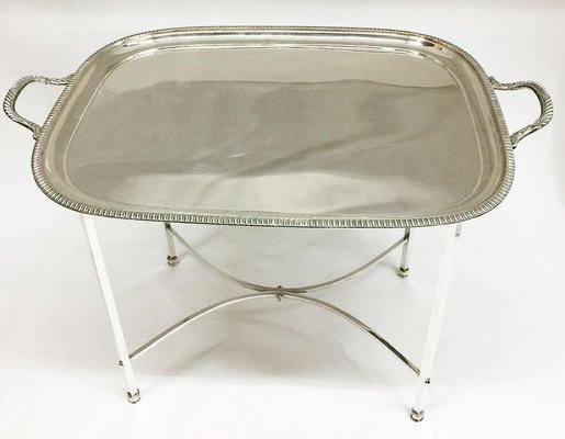 English Silver-Plated Tea Table from Harrison Brothers & Howson, Set of 2-UCH-1224631