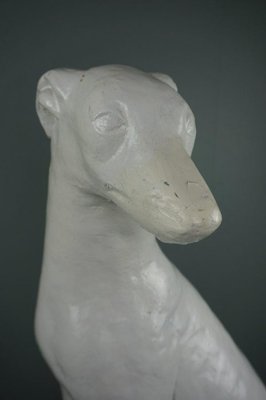 English Sitting Dog in Painted Plaster-HPP-1363227