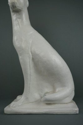 English Sitting Dog in Painted Plaster-HPP-1363227