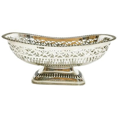 English Sterling Silver Fruit Basket from James Deakin & Sons, 1928-UCH-1224621