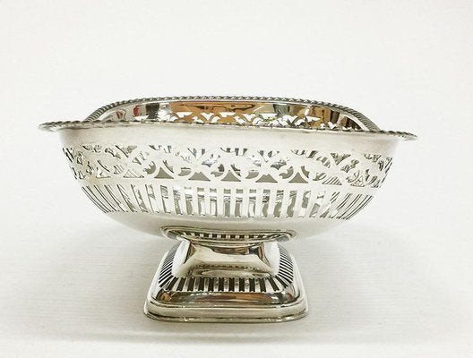 English Sterling Silver Fruit Basket from James Deakin & Sons, 1928-UCH-1224621