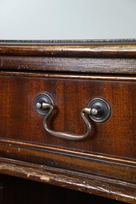 English Style Chesterfield Desk Inlaid with Green Leather-HPP-1770784