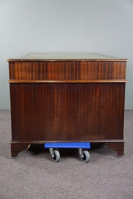 English Style Chesterfield Desk Inlaid with Green Leather-HPP-1770784