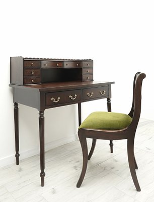 English Style Desk with Armchair, Set of 2-ZFH-2041449