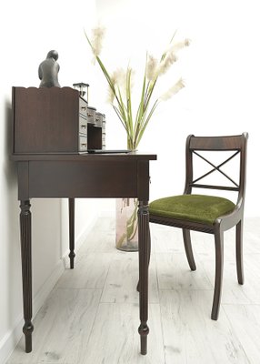 English Style Desk with Armchair, Set of 2-ZFH-2041449