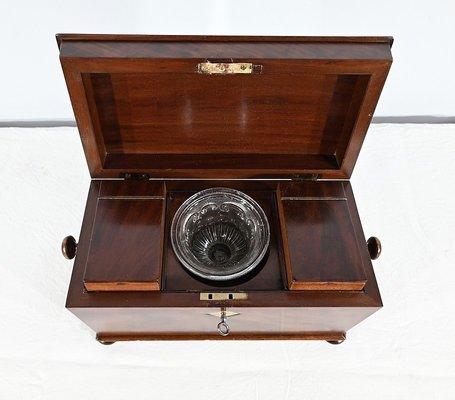 English Tea Caddy in‘ Mahogany, 19th Century-RVK-1745457