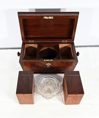 English Tea Caddy in‘ Mahogany, 19th Century-RVK-1745457