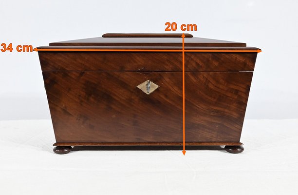 English Tea Caddy in‘ Mahogany, 19th Century-RVK-1745457