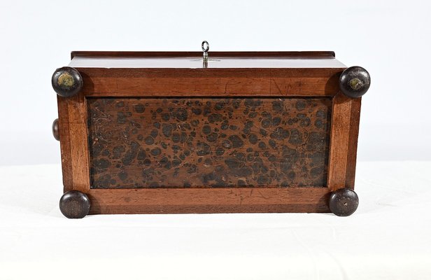 English Tea Caddy in‘ Mahogany, 19th Century-RVK-1745457