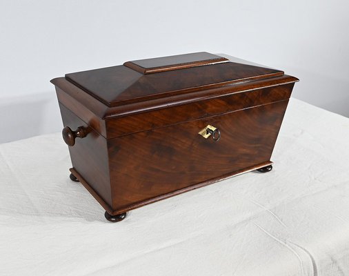 English Tea Caddy in‘ Mahogany, 19th Century-RVK-1745457