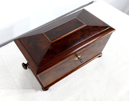 English Tea Caddy in‘ Mahogany, 19th Century-RVK-1745457