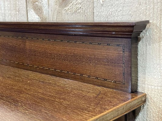 English Three-Door Mahogany Bookcase, 1950s-QYF-1720801