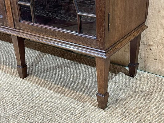 English Three-Door Mahogany Bookcase, 1950s-QYF-1720801