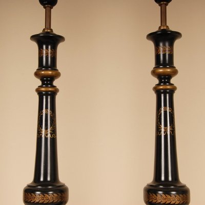 English Traditional Table Lamps, 1980s, Set of 2-GOE-1802457