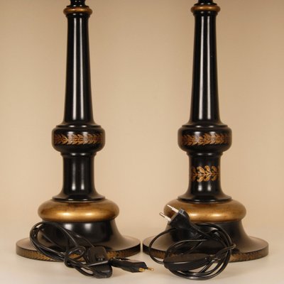 English Traditional Table Lamps, 1980s, Set of 2-GOE-1802457