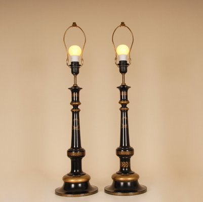 English Traditional Table Lamps, 1980s, Set of 2-GOE-1802457