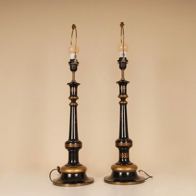 English Traditional Table Lamps, 1980s, Set of 2-GOE-1802457