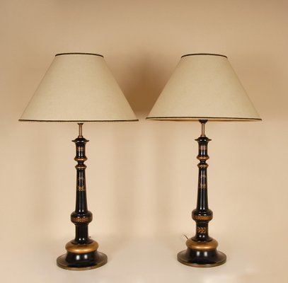 English Traditional Table Lamps, 1980s, Set of 2-GOE-1802457