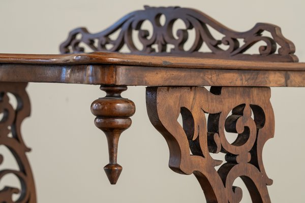 English Victorian Walnut Side Table, Canterbury, 1890s-UJE-2020649