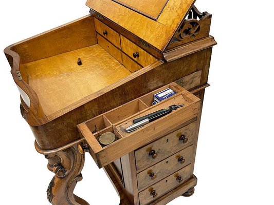 English Walnut Davenport Desk, 19th Century-UCH-1761435