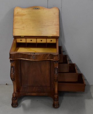 English Walnut Davenport Secretaire, 1800s-RVK-839703