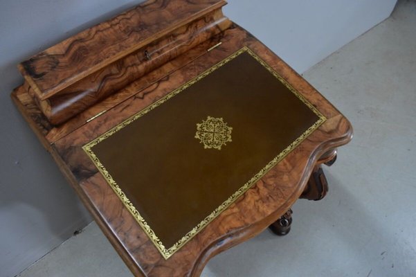 English Walnut Davenport Secretaire, 1800s-RVK-839703