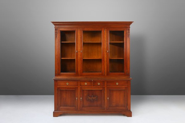 English Wooden Bookcase Cabinet, 1950s-YSY-1815203