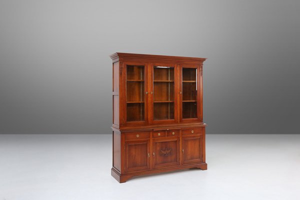 English Wooden Bookcase Cabinet, 1950s-YSY-1815203